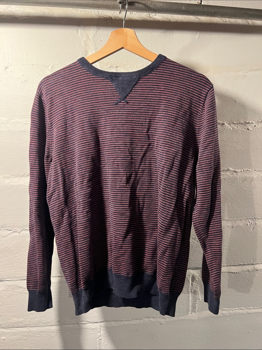 J. Crew striped cotton crewneck sweater size M